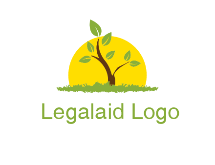 sun and plant farm logo