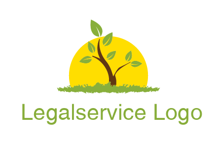 sun and plant farm logo