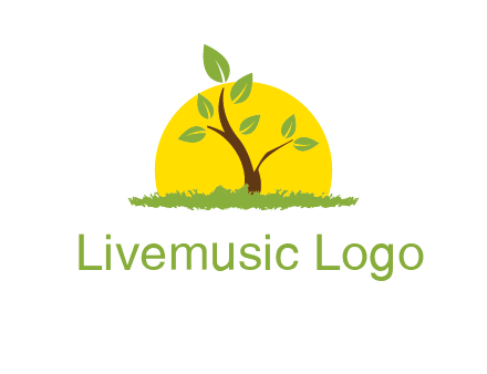 sun and plant farm logo