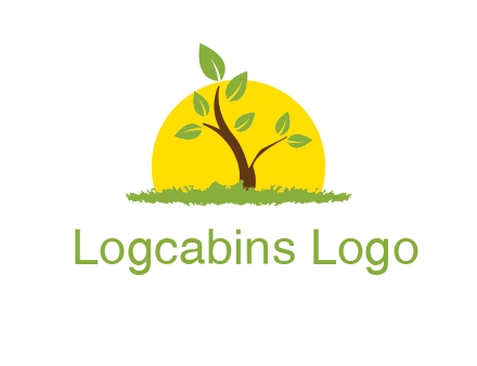 sun and plant farm logo