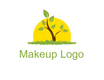 sun and plant farm logo