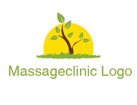 sun and plant farm logo