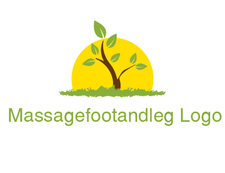 sun and plant farm logo