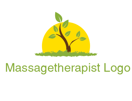 sun and plant farm logo