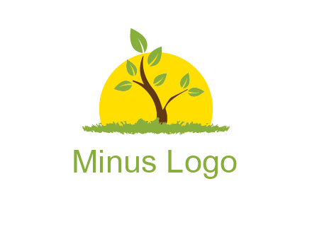 sun and plant farm logo