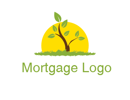 sun and plant farm logo