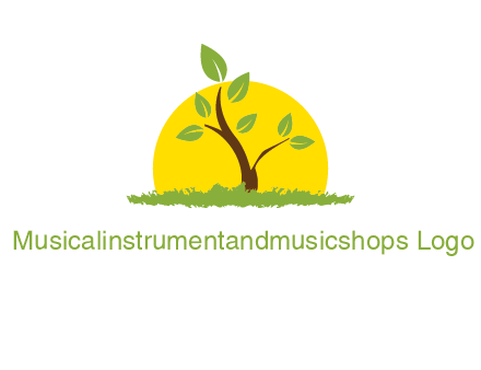sun and plant farm logo
