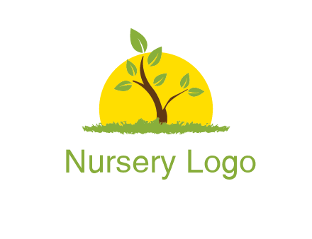 sun and plant farm logo