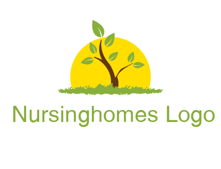 sun and plant farm logo