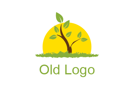 sun and plant farm logo