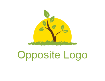 sun and plant farm logo