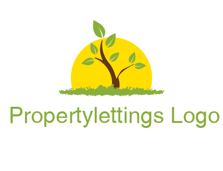 sun and plant farm logo