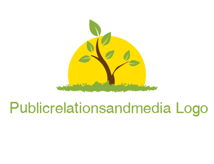 sun and plant farm logo