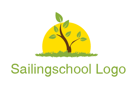 sun and plant farm logo