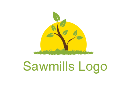 sun and plant farm logo