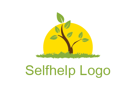sun and plant farm logo