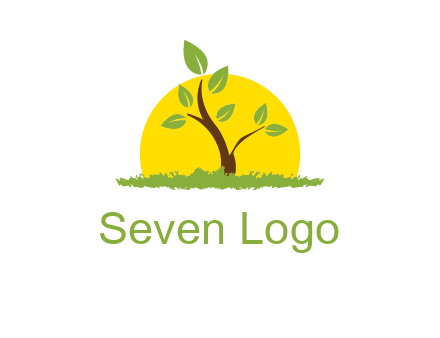 sun and plant farm logo