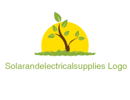 sun and plant farm logo