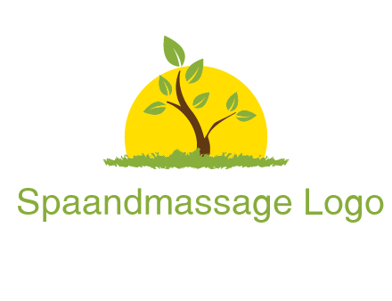 sun and plant farm logo