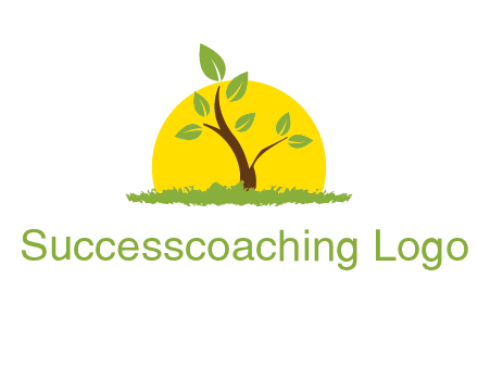 sun and plant farm logo