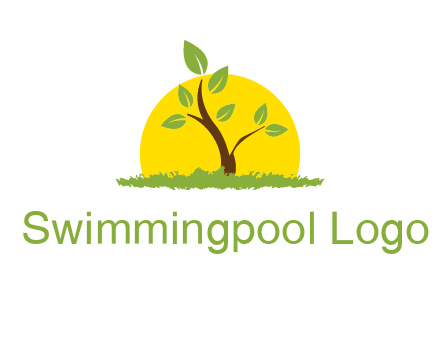 sun and plant farm logo