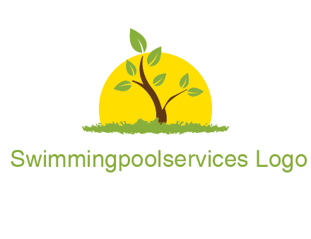 sun and plant farm logo