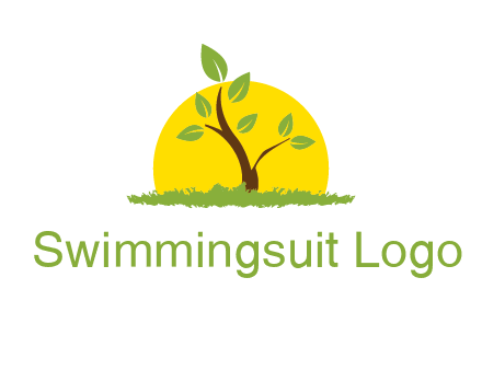 sun and plant farm logo