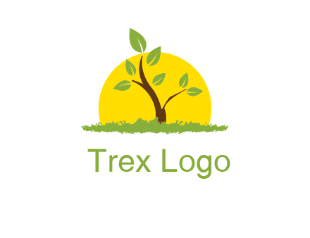 sun and plant farm logo
