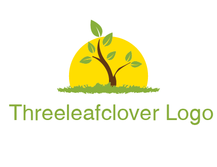 sun and plant farm logo