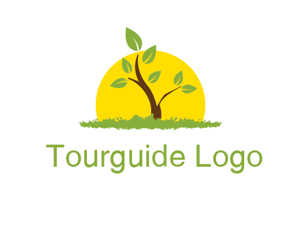 sun and plant farm logo