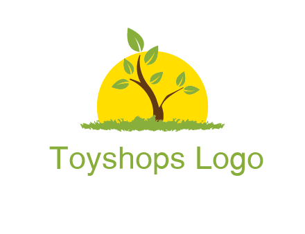 sun and plant farm logo