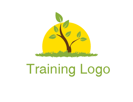 sun and plant farm logo