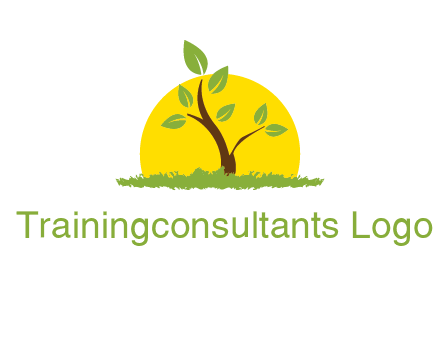 sun and plant farm logo