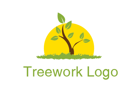 sun and plant farm logo
