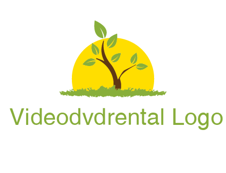 sun and plant farm logo