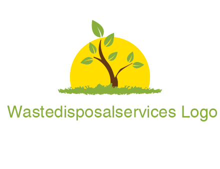 sun and plant farm logo