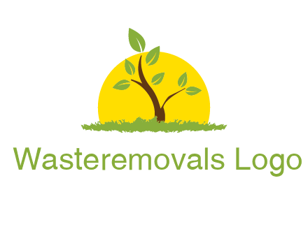 sun and plant farm logo
