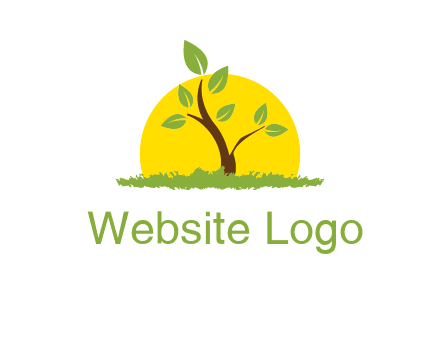 sun and plant farm logo