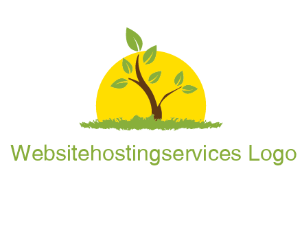 sun and plant farm logo