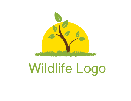 sun and plant farm logo