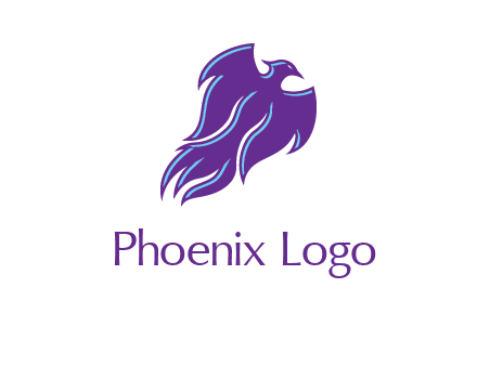 flying phoenix bird logo