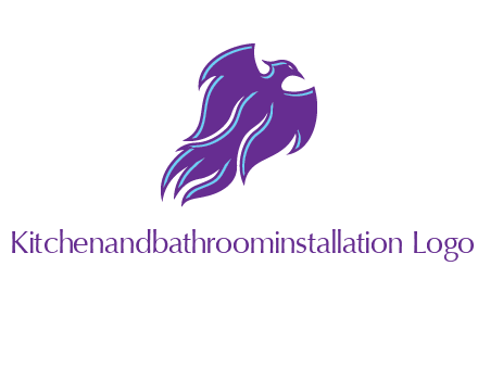 flying phoenix bird logo