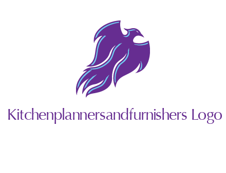 flying phoenix bird logo