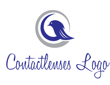 bird in circle with feather animal logo