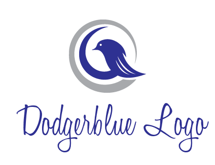 bird in circle with feather animal logo