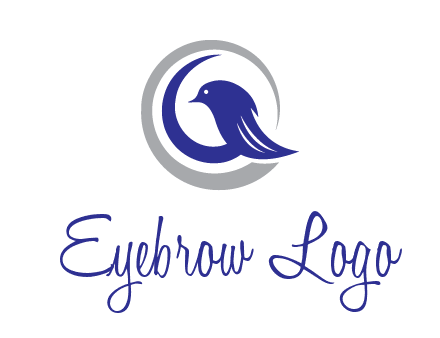 bird in circle with feather animal logo