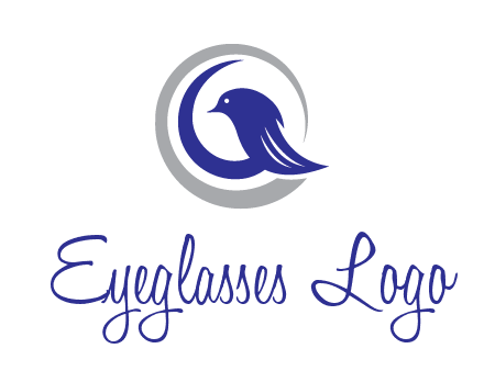 bird in circle with feather animal logo