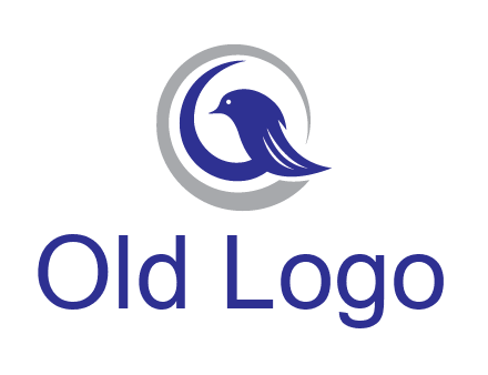 bird in circle with feather animal logo