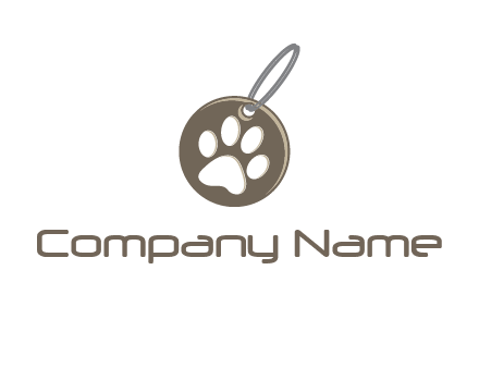 paw mark in dog collar graphic