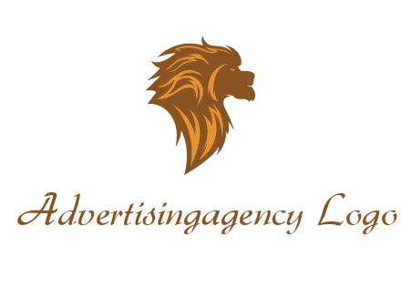 side profile lion head logo